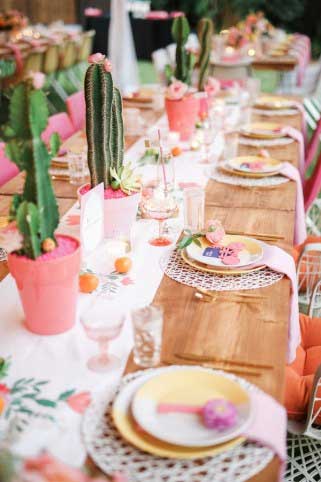 accessiore decor du chemin de table plante cactus